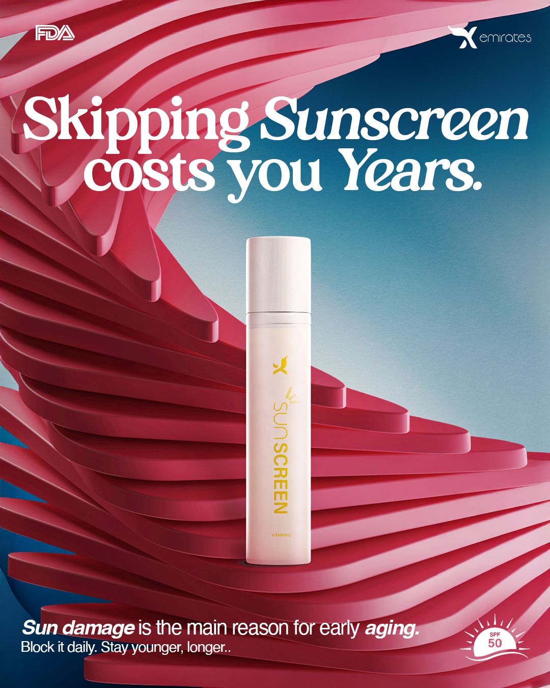Sunscreen + Moisturizer (SPF 50 PA+++)